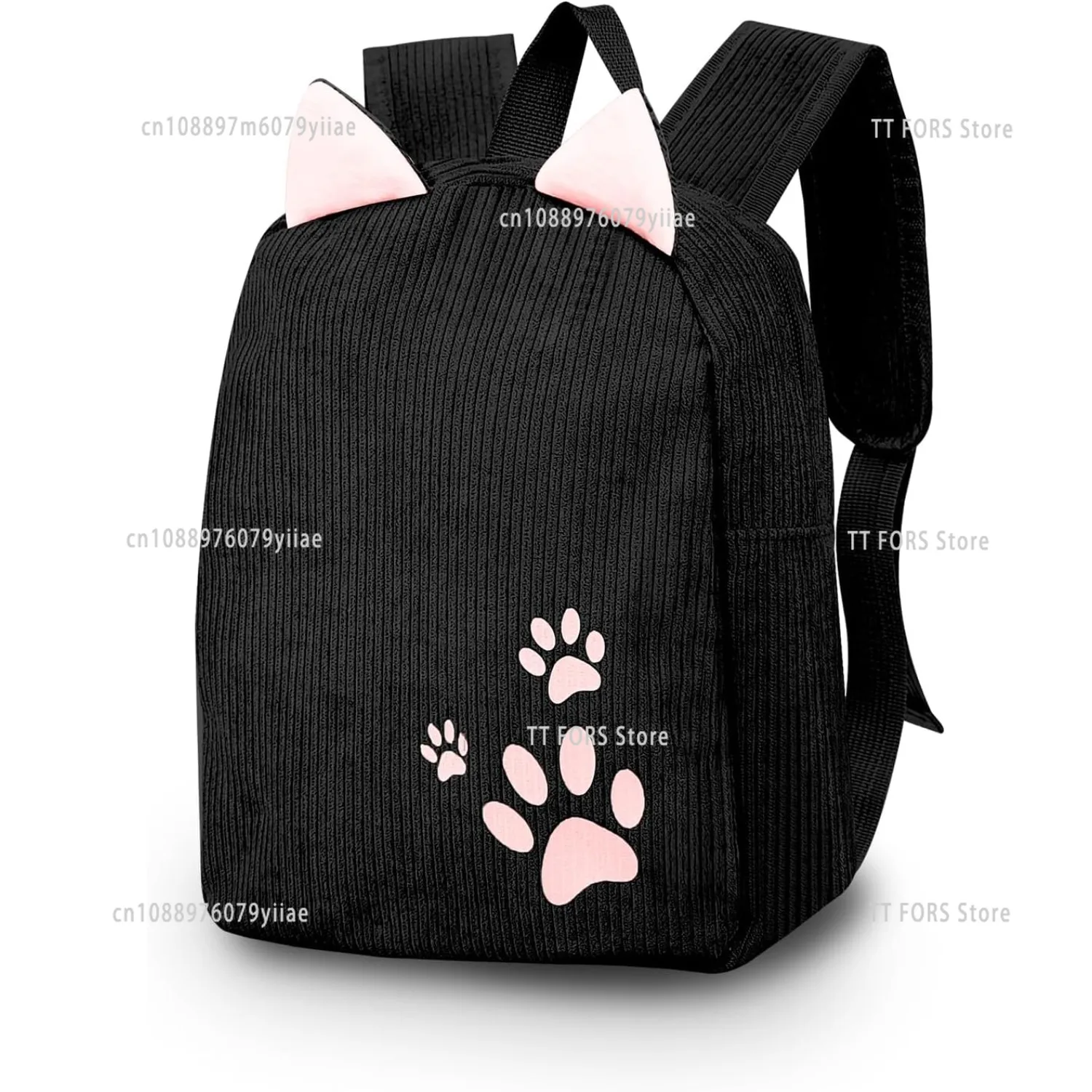 DIY Children's Backpack Cartoon Large Capacity Corduroy Backpack Boys and Girls Kindergarten Backpack Children's Gift