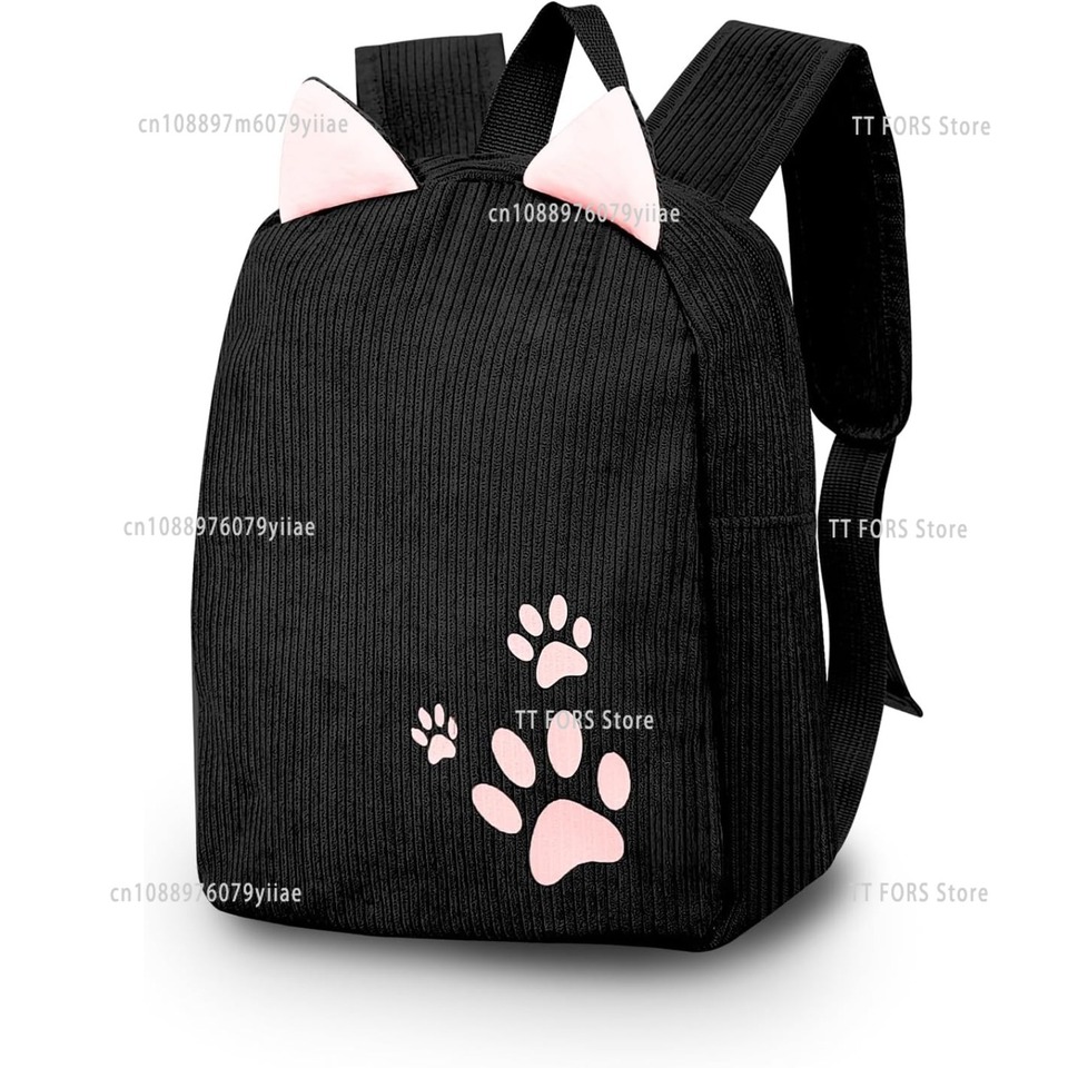  DIY Children's Backpack Cartoon Large Capacity Corduroy Backpack Boys and Girls Kindergarten Backpack Children's Gift 