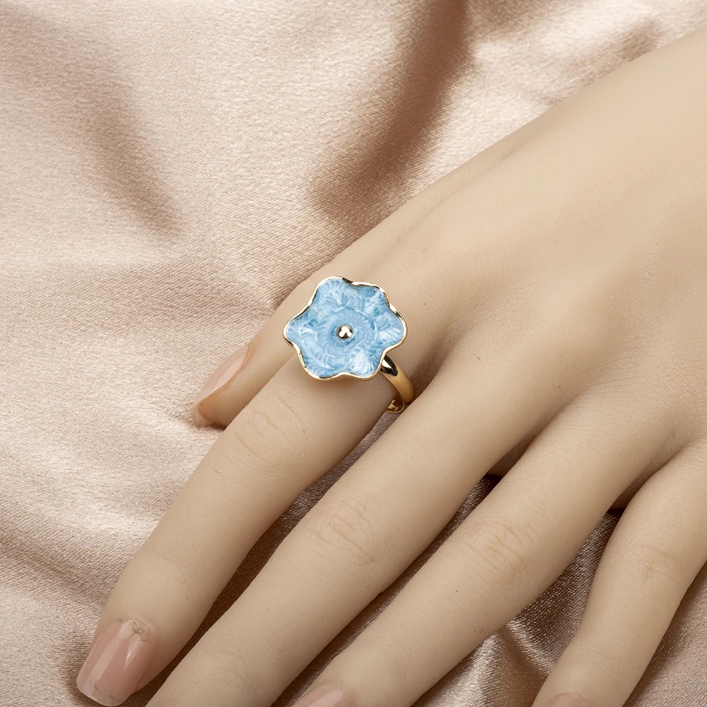 10/20Pcs/Lot Fashion Multicolor Butterfly Starfish Flower Adjustable Finger Rings For Women Daily Jewelry Wedding Party Gifts