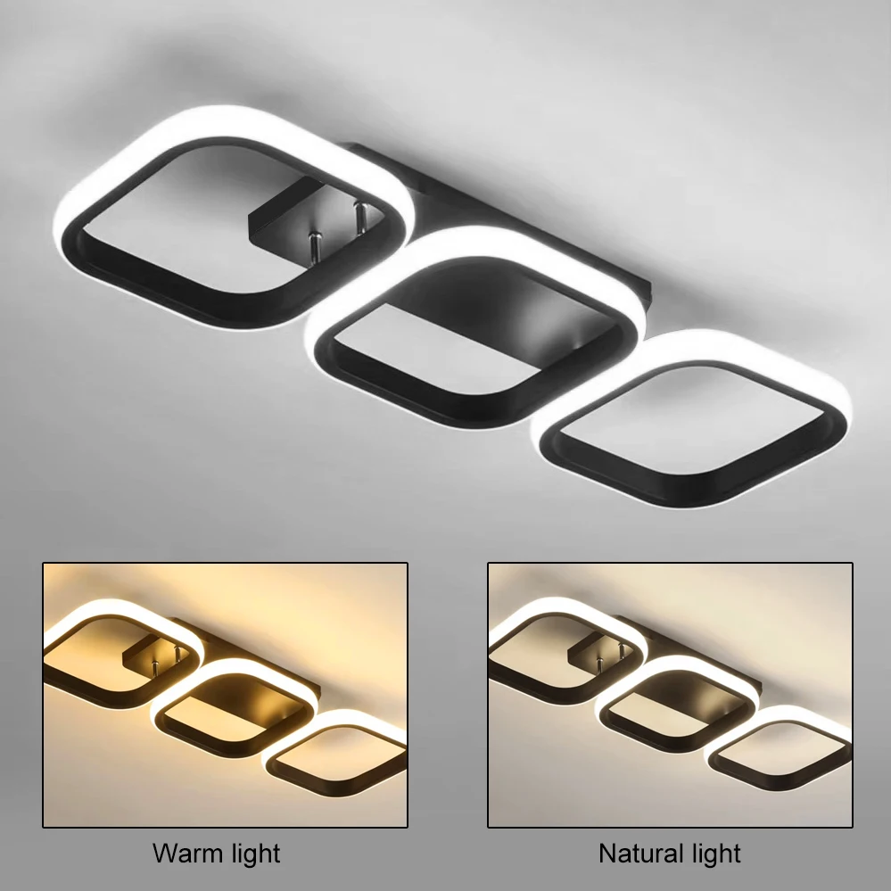 

36W LED Modern Square Ceiling Light LED Circular Ceiling Lamp for Living Room Hallway Chandeliers Bedroom Luster Fixture