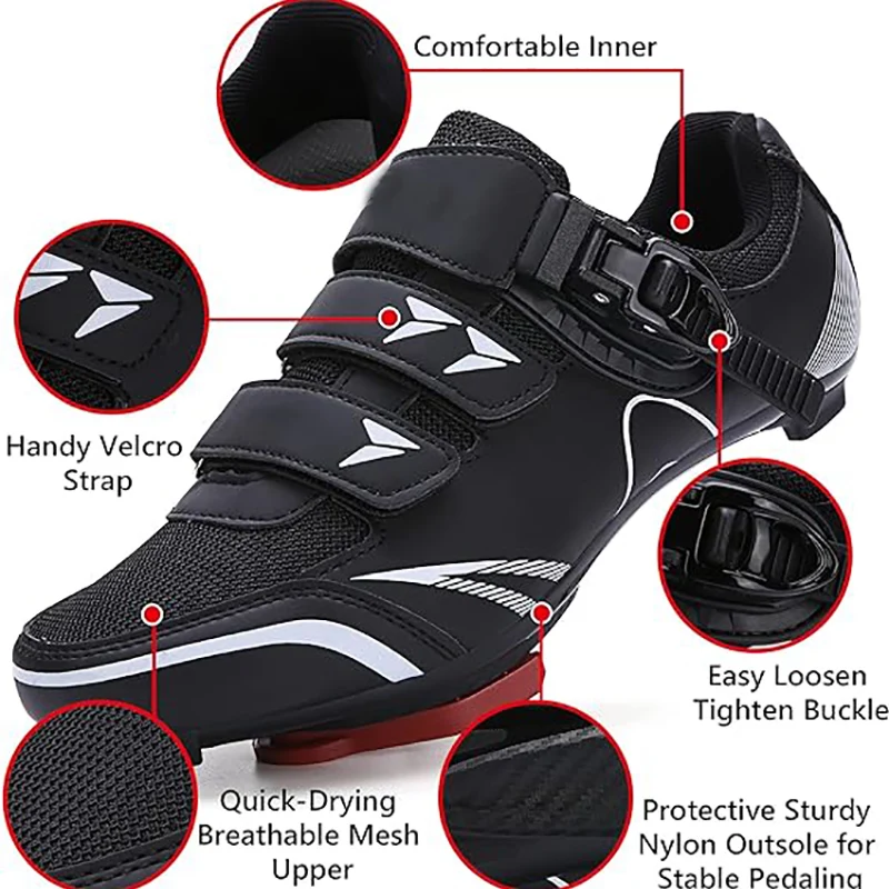 Cycling Shoes Breathable MTB Pedel Cleat Shoes Self-Locking Racing Road Bike SPD Shoes Bicycle Sneaker