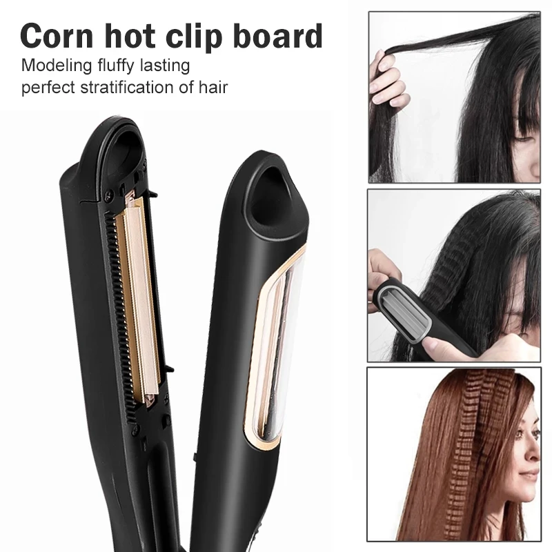 New Hair Curler Automatic Corrugated Flat Iron Curling Irons Straightener Curly Corn Hot Clip Hair Waver for Dropshipping