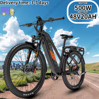 LANKELEISI MX600 PRO E-bike 500W Motor 48V20AH Lithium Battery City Electric Bike 27.5 Inch Tire All-terrain Electric Bicycle