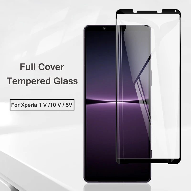 

For Sony Xperia 1 10 5 V 1V 10V 5V Full Cover Tempered Glass Screen Protector Explosion-proof Protection Film