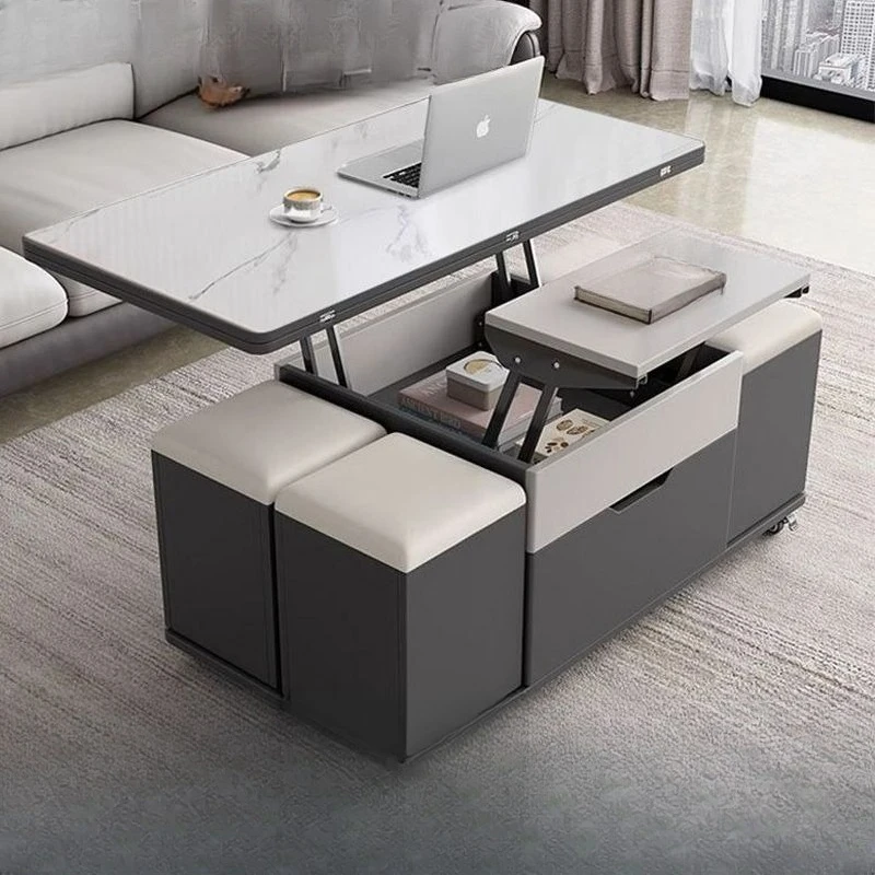 طاولة شاي متعددة الوظائف، شقة صغيرة، طاولة شاي، غرفة المعيشة المنزلية، طاولة شاي متكاملة لرفع الوجبات