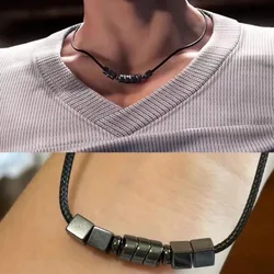 Game Love And Deepspace Sylus Cosplay Necklace Unisex Geometry Pendant Choker Jewelry Couple Accessories Gift