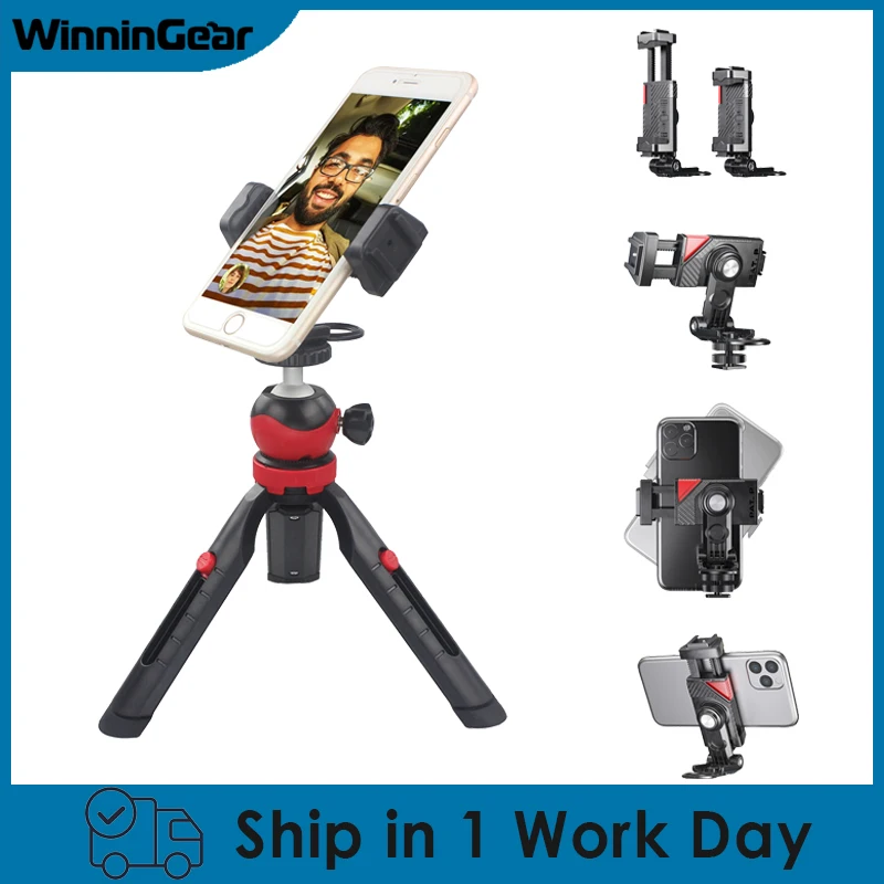 DSLR SLR 휴대폰 브이로그 삼각대 키트 콜드 슈 휴대폰 마운트 홀더, 마이크 LED 라이트 미니 삼각대, 아이폰 13 소니용