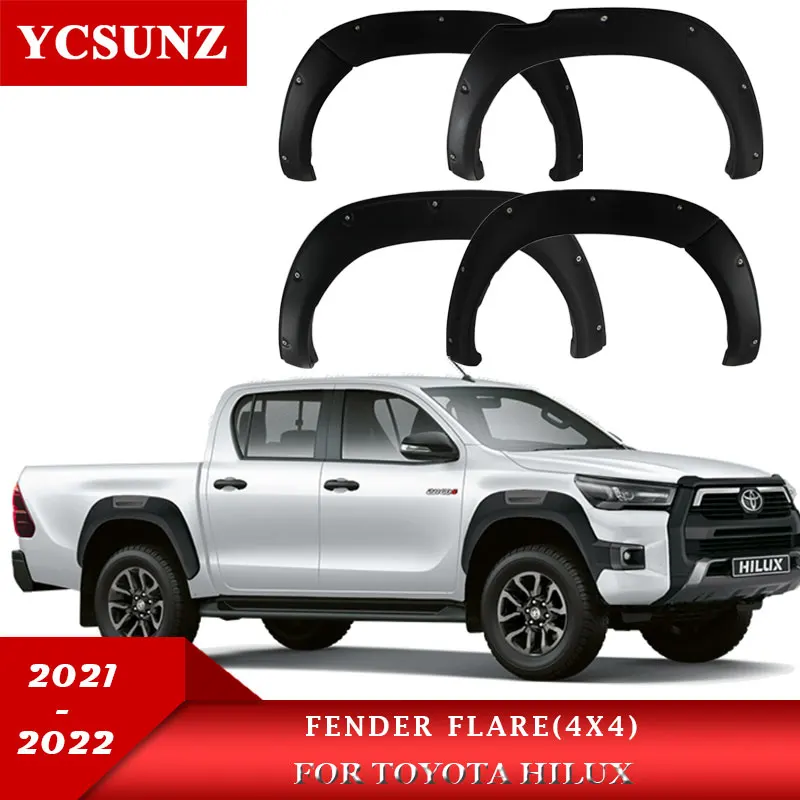 9 Inch Fender Flares Accessories For Toyota Hilux 4x4 2021 2022 Mudguard Arch Wheel For Toyota Hilux 2021 4x4 single cab