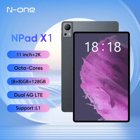 แท็บเล็ต N-one NPad X1 ขนาด 11 นิ้ว ระบบปฏิบัติการ Android 13 (แรม 8+8)GB ความจุ 128GB หน้าจอ 2K FHD ชิปเซ็ต MTK G99 กล้อง 8+20MP+2MP รองรับการชาร์จเร็ว 18W PD