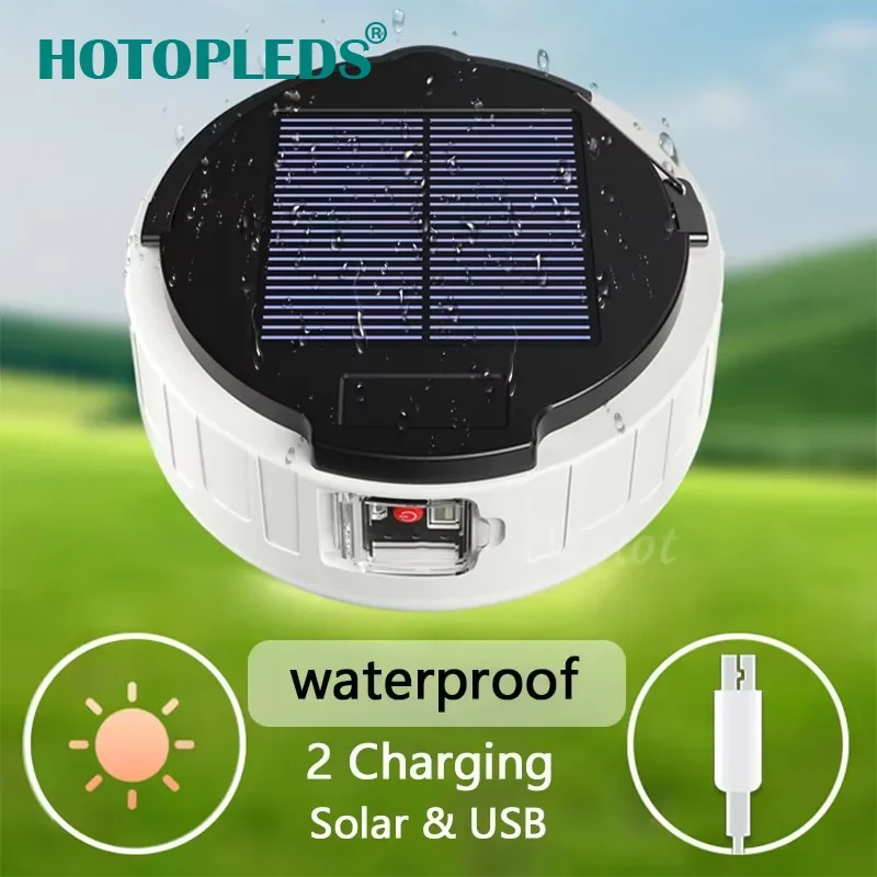 

Outdoor hanging rechargeable bulb, remote control solar lamp, high-brightness usb emergency camping energy-saving lamp