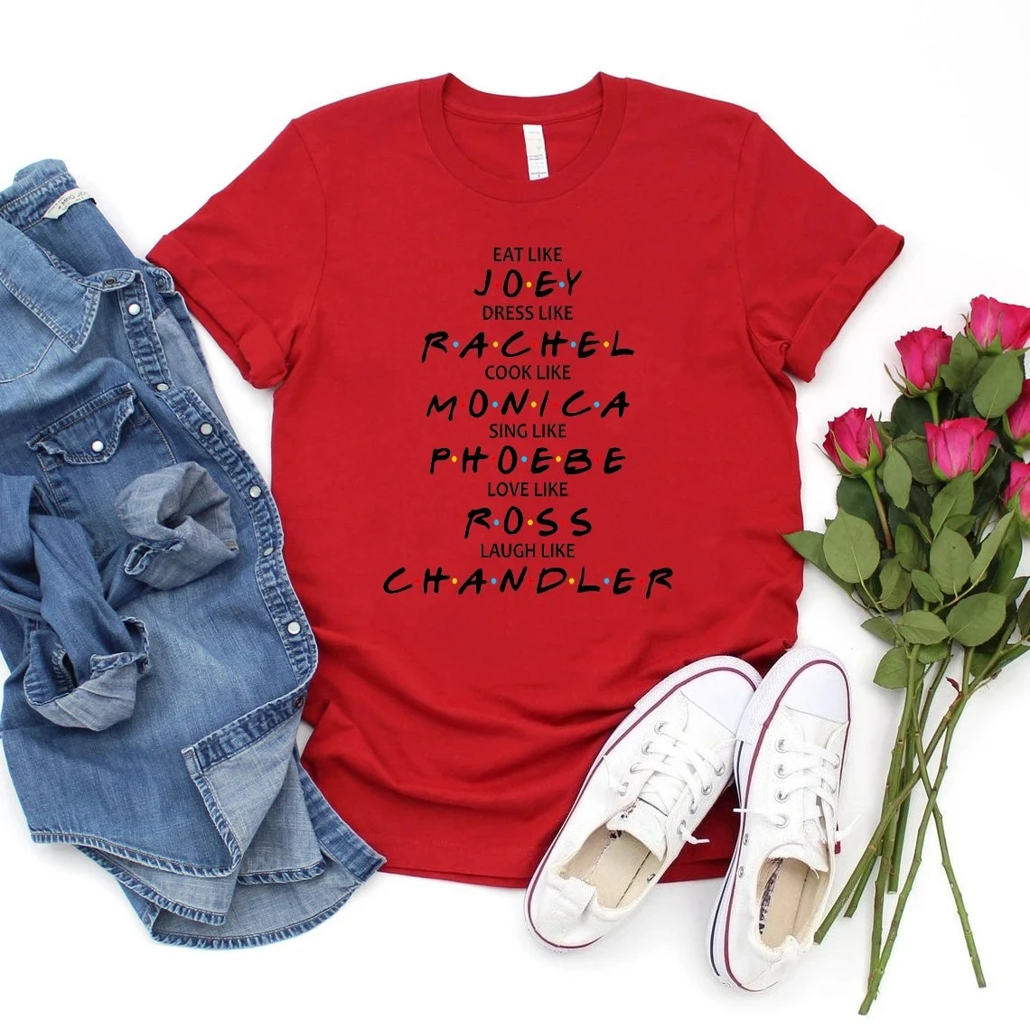 Freunde Werden Wie Hemd Freunde Tv Show T-shirt Pivot Freunde Shirts Mädchen Graphic Tee Frauen Tops Freunde Geschenk – Detail 7