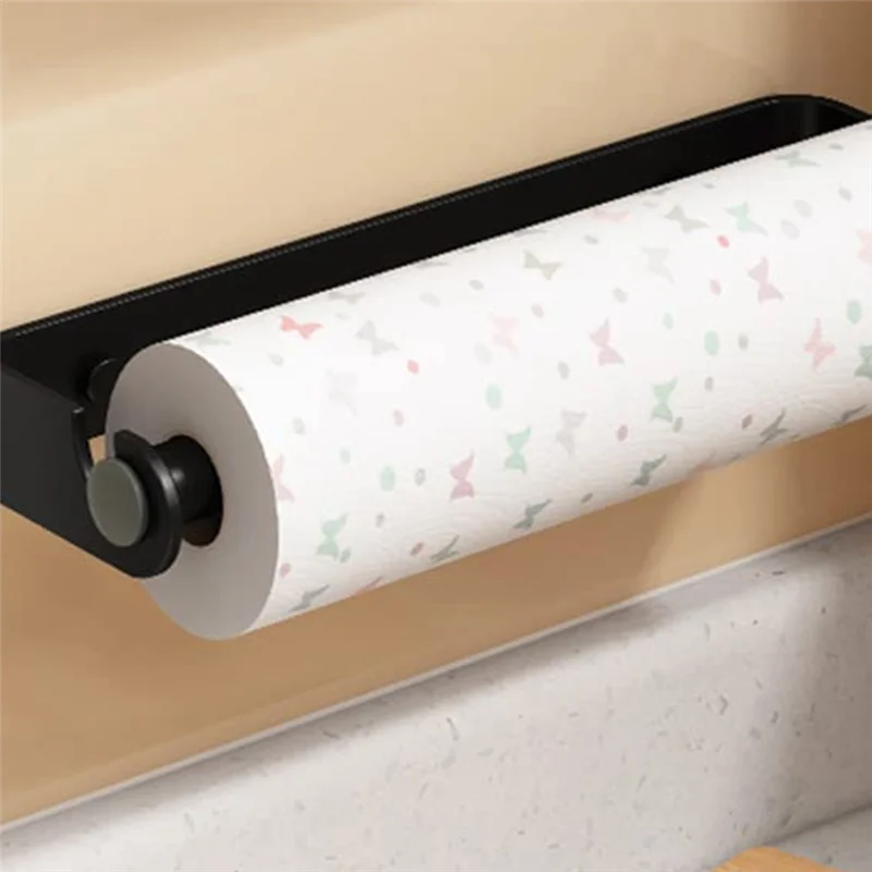 

Держатель для бумажных полотенец под шкафом Настенный держатель для бумажных полотенец Держатель для рулона бумаги Держатель для бумажных полотенец для кухни-ABHG