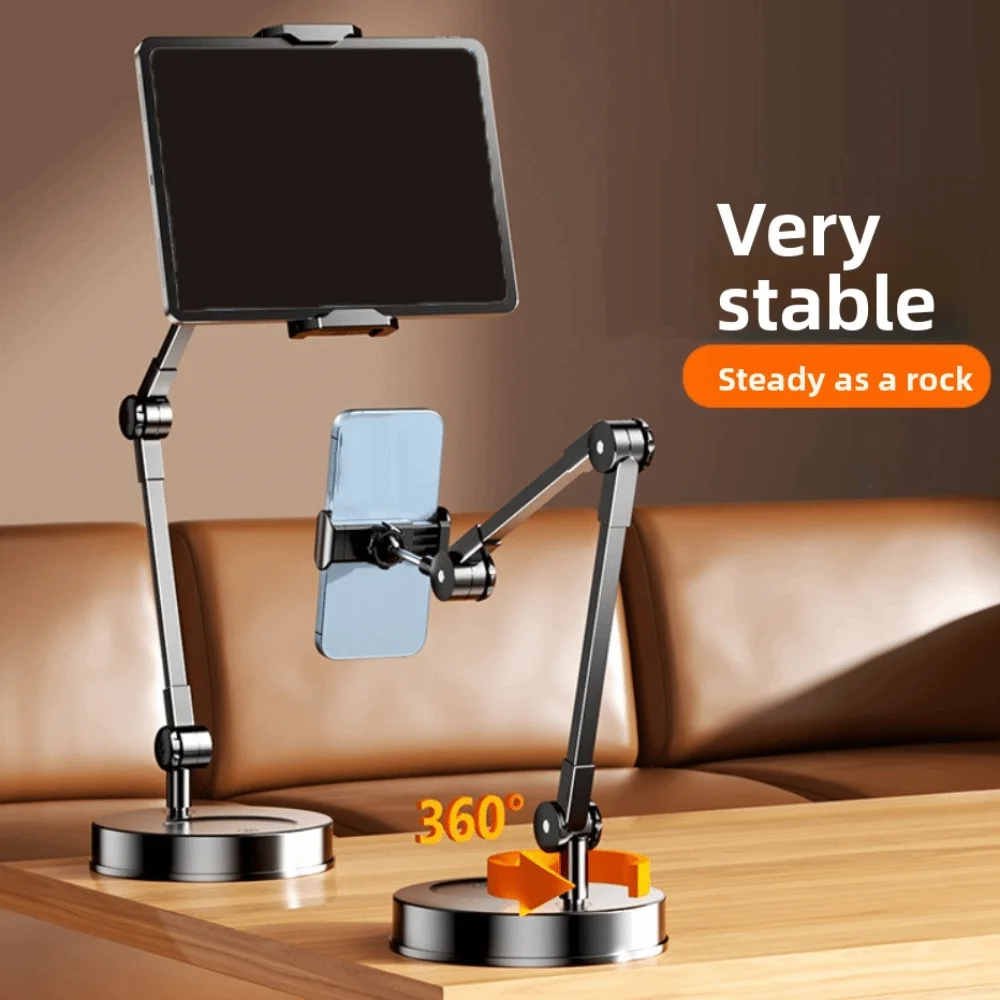 

Adjustable Height Telescopic Phone Stand 360° Rotate Portable Tablet Stand Metal Universal Desktop Phone Holder