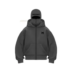 Dubbele capuchon rits vest heren dames winter high street losse paar jas ins nieuwe tij letters borduurwerk sport hoodie