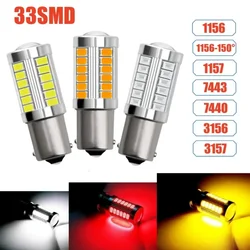 3 Colors 1156 1157 5730 5630 33SMD LED Bulb P21W BAU15S P21/5W 7440 W21W W21/5W 7443 12V for Turn Signal Light Reverse Lamp