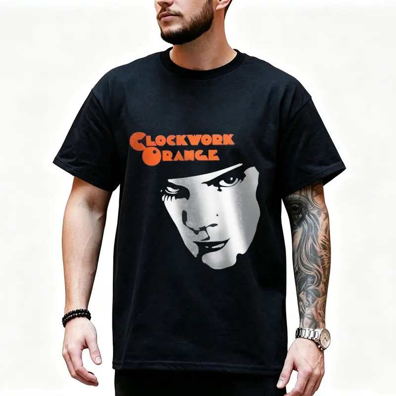 A Clockwork Orange Vintage 90s Graphic T‑Shirt 0907 Dystopian Movie Alex Droogs Print Short Sleeve Punk Gothic Streetwear Tees