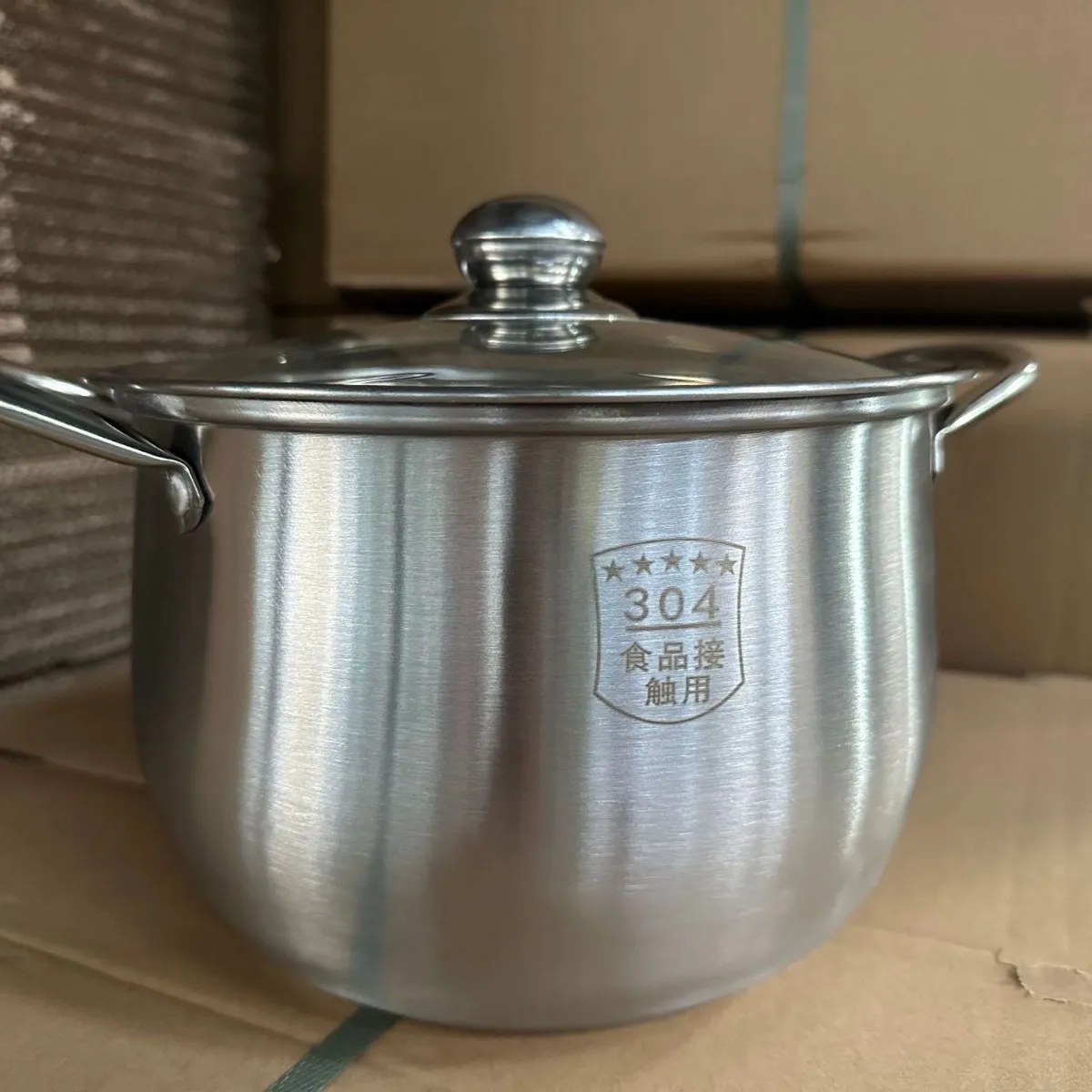 وعاء حساء شعبي من الفولاذ المقاوم للصدأ، وعاء حساء منزلي سميك ذو سعة كبيرة، وعاء طبخ كونجي، طباخ التعريفي