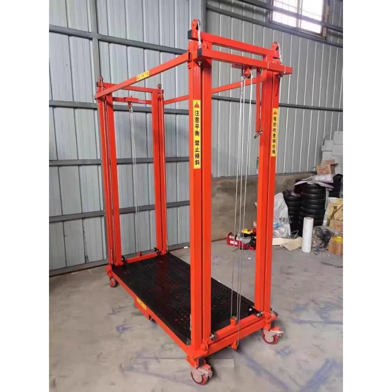 

500KG Electric Lift Scaffolding Automatic Mobile Folding Platform Hoist Remote Control For Renovation Construction