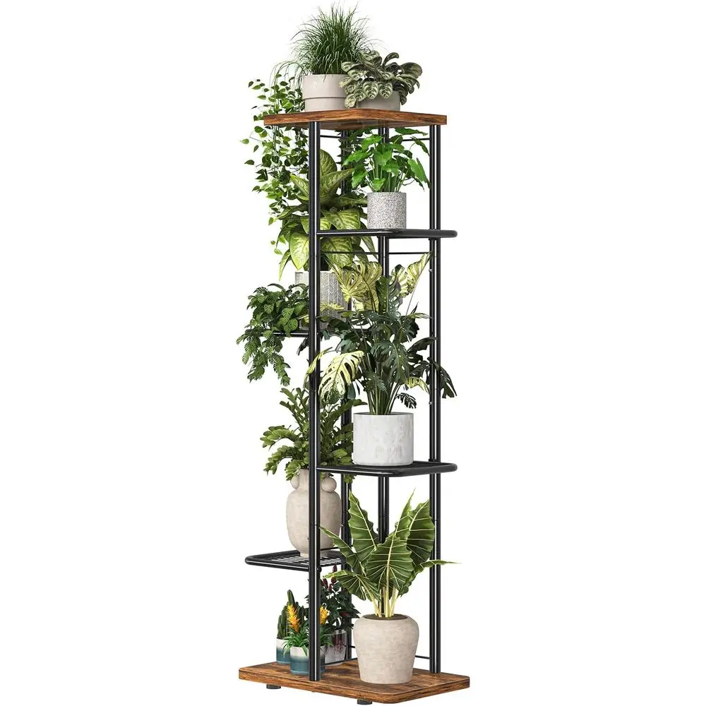 

Подставка для растений для дома, высокая 6-ярусная металлическая подставка для нескольких растений, многоярусная подставка для цветочных горшков или для патио, сада, балкона, гостиной