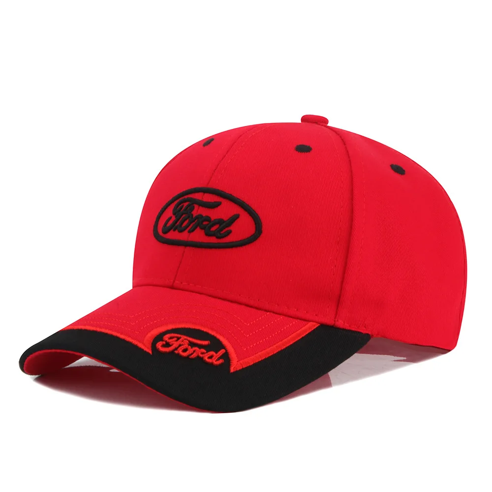 Embroidered Car  For Ford Baseball Cap Curved Brim F1 Racing Cap Duck Tongue