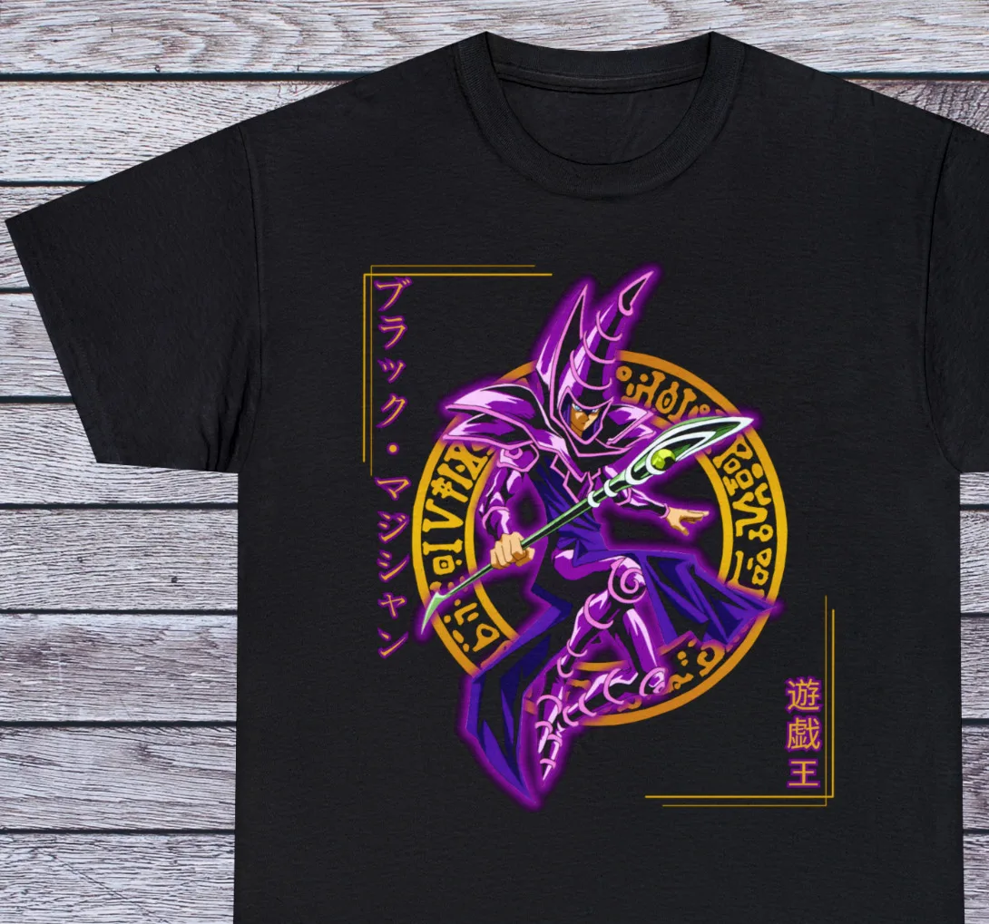 Dark Magician T Shirt Yu Gi Oh Tee 90s Anime Clothing Cosplay Manga Japanese