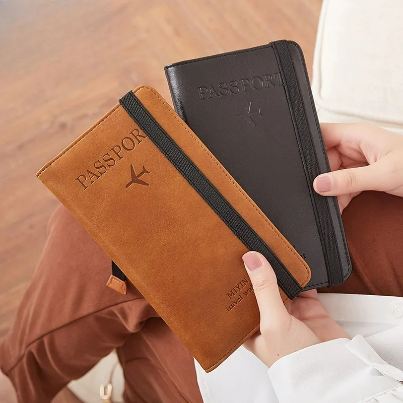 

Rfid Blocking Protection Travel Passport Credit Holder Cover Case Business PU Leather Women Men Ticket Protective Accessories