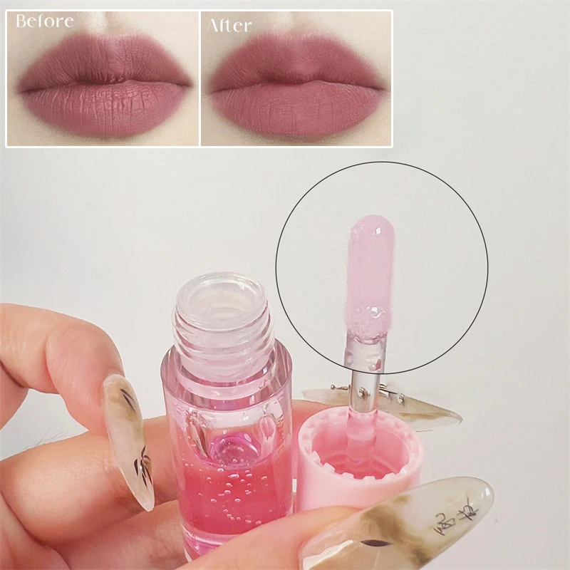 1pc Fruit Lip Oil Lip Moisturizing Transparent Water-Glossy Mirror Finis Non-Stick Lip Tint Lasting Cosmetic Liquid Lip