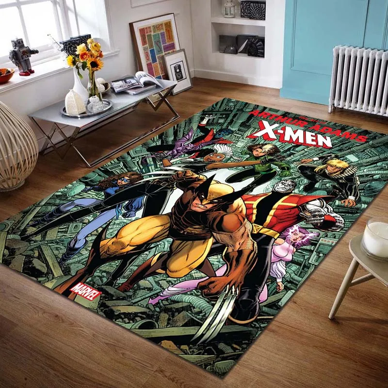 15 Sizes Marvel X-men Print Cartoon Carpet Rug for Home Living Room Bedroom Sofa Doormat Decor Non-slip Floor Mat Child Area Rug