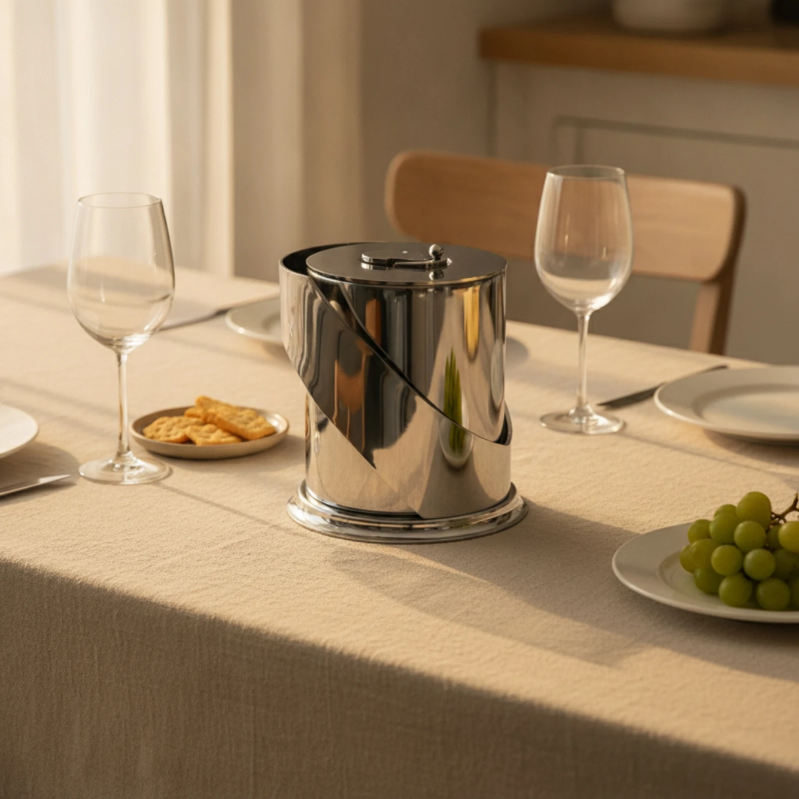 Ice Pail with Lid Leakproof Insulated Ice Pail Easy to Clean Stylish for Hosts, Home Bar, Parties