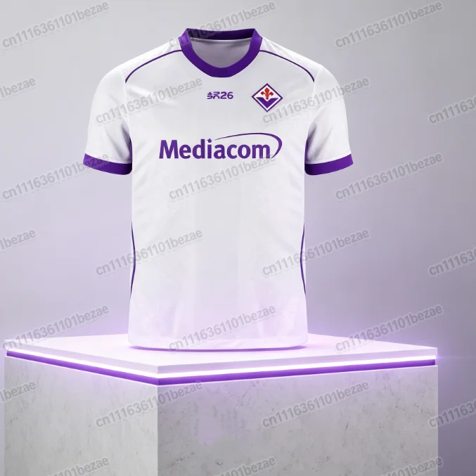 2026-27 Fiorentina Herren Fußballtrikot 3D-Druck Y2K Oversized Casual T-Shirt Geeignet für Alltag und Training Familienoutfit – Detail 4