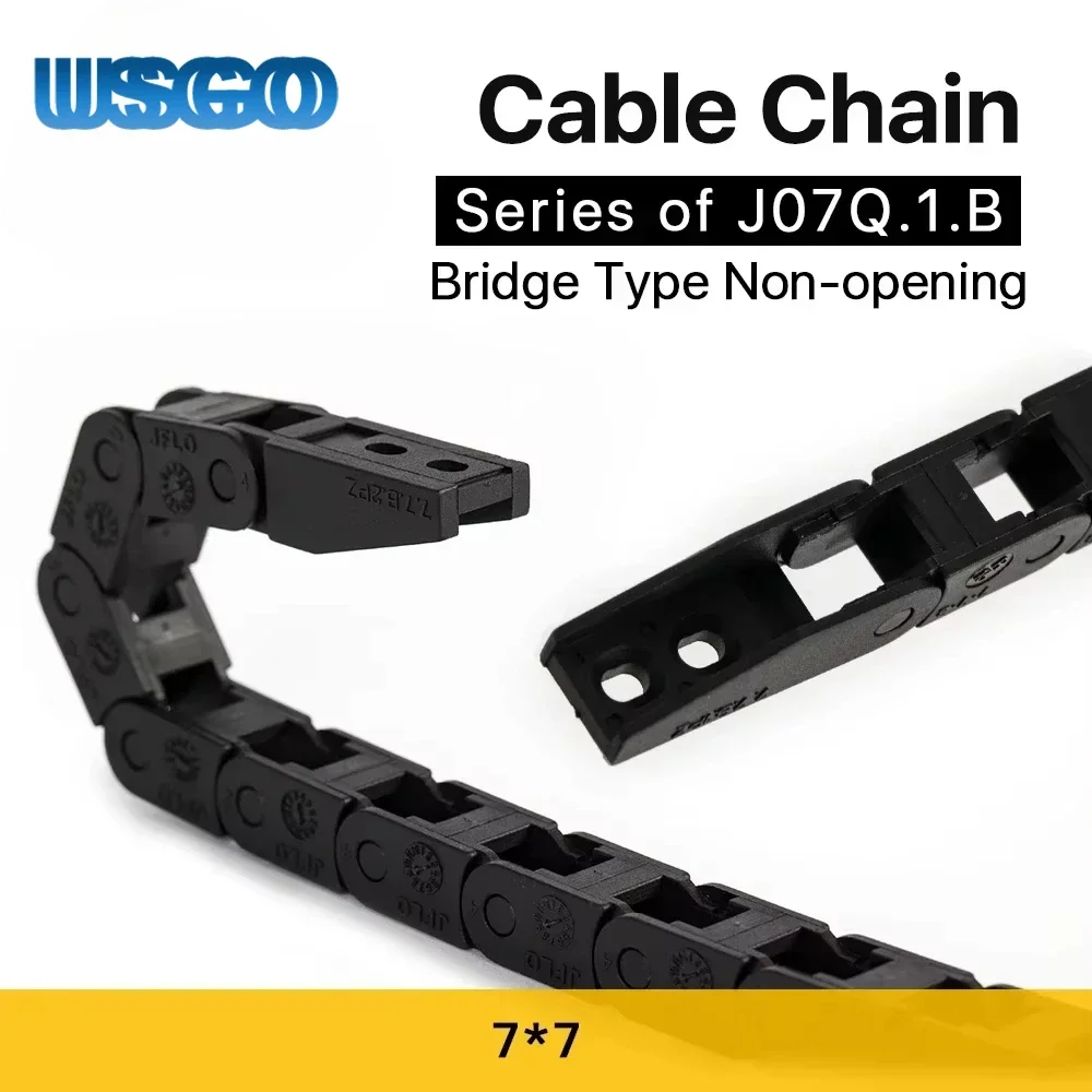 Cable Chains 7*7mm Bridge Type Non-Opening 1 Meter Plastic Towline Transmission Drag Chain for Laser Cutting  Engraving Machine
