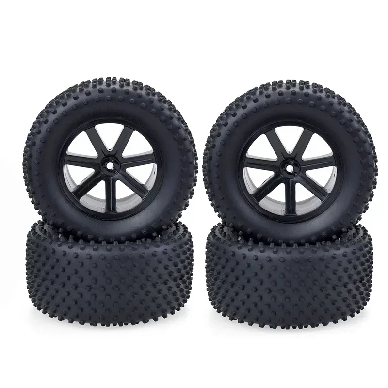 

4PCS Desert Truck 102MM RC Rubber Sponge Tires Tyre Rim Wheels Tires Hub Hex For RC 1/10 Car HSP Off Road