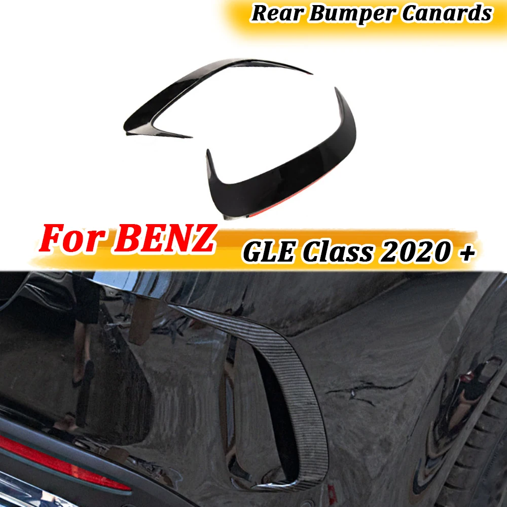 

for Benz GLE Class W167 350 450 GLE53 AMG Sport SUV 2020 + Rear Bumper Canards Rear Bumper Fog Lamp Fins Vent Trims Decoration