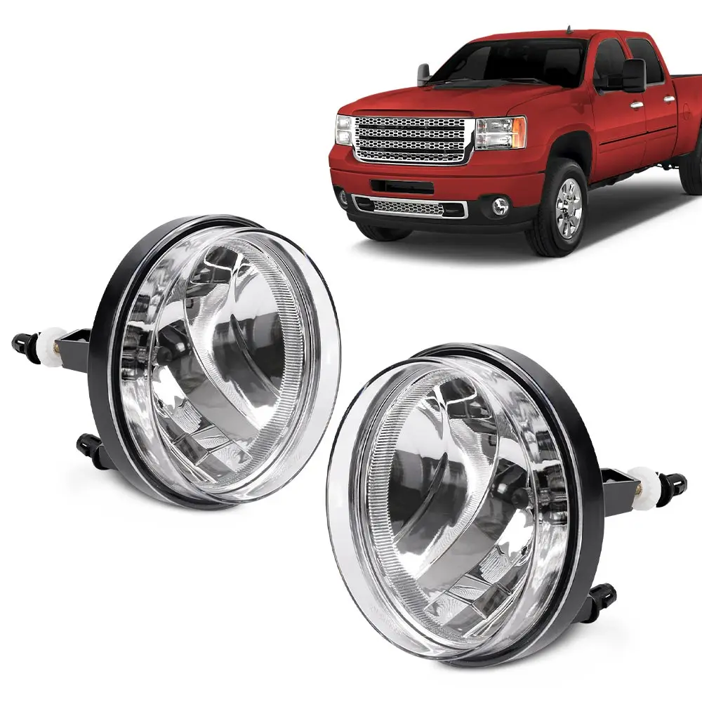 مصابيح الضباب متوافقة مع Gmc Sierra 1500 2007-2013 /Sierra 2500Hd 3500Hd 2007-2014 (Oe Style Clear Lens W/880 12V 37W Bulbs) #2