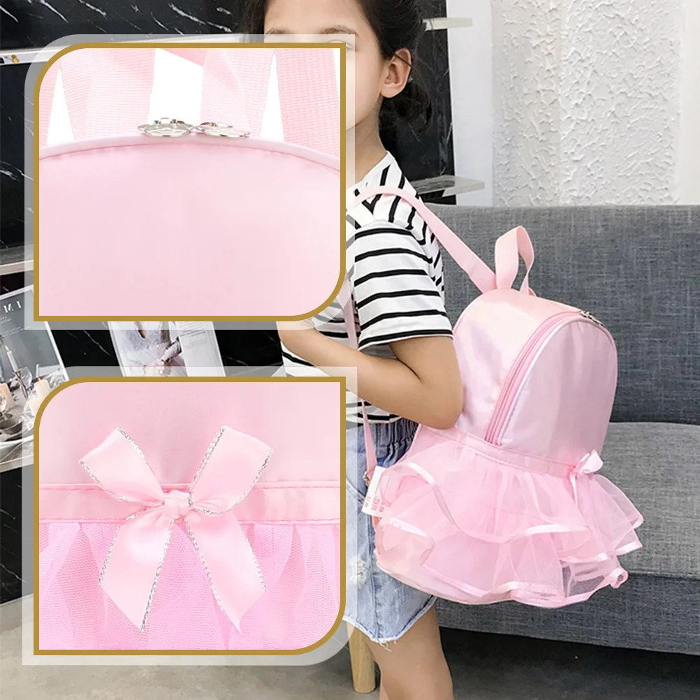 حقيبة ظهر جميلة للأطفال من Ballet Dance Pink خفيفة الوزن ومتينة وسعة كبيرة للملابس وأحذية الهاتف والسفر والرياضة #1