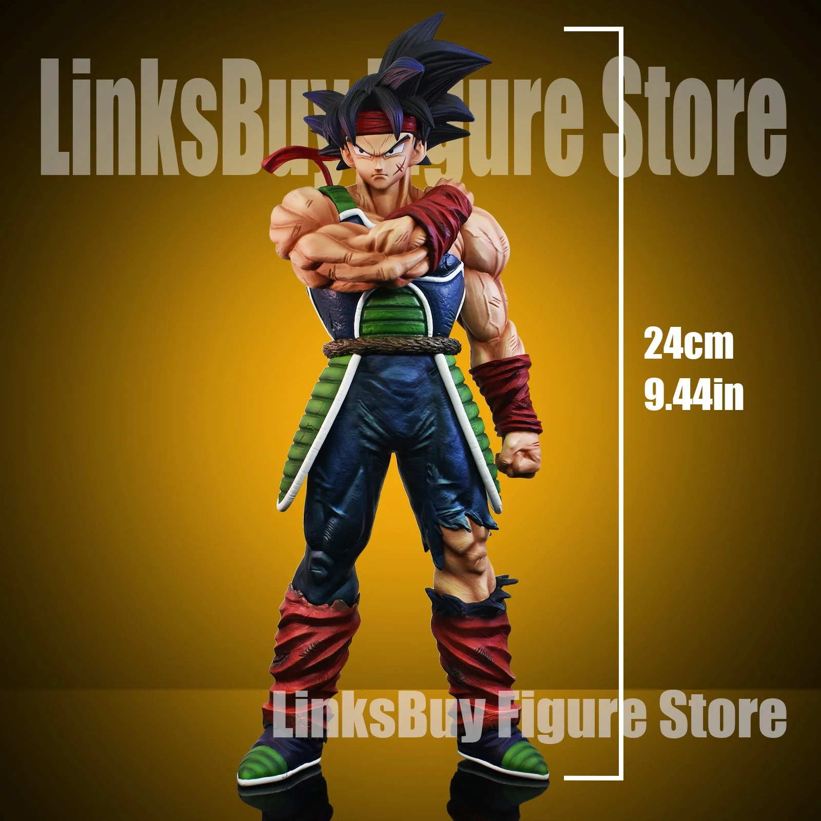 24cm/9.4in Anime Dragon Ball Z Figure Bardock Figure Collectible Model Statue Toy Gift