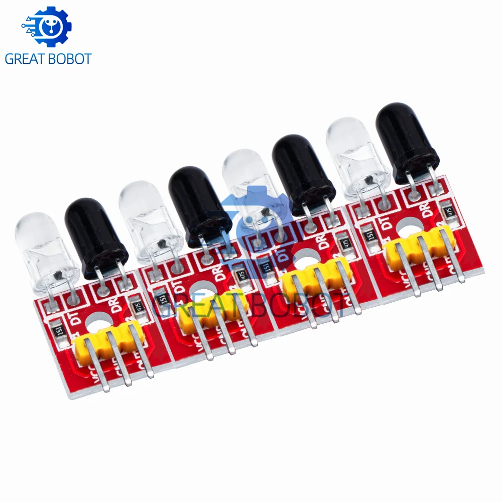 BS F233-01 Four-way Infrared Tracing Module:4-Channel Tracking,Transmission Line Detection,Obstacle Avoidance for Cars and Robot