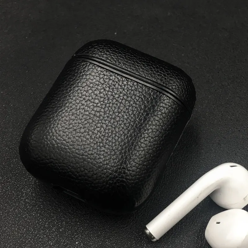 جلد الثعبان بو الجلود سماعة الحال بالنسبة لأبل Airpods الغطاء الواقي الصلب لأجهزة Air Pods سماعات الأذن اللاسلكية الجوف خارج تصميم #6