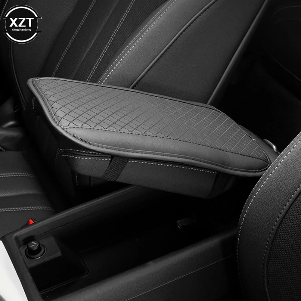 PU Leather Car Armrest Pad Cover Universal Center Console Four seasons universal Auto Seat Box Protection Cushion Hand Supports