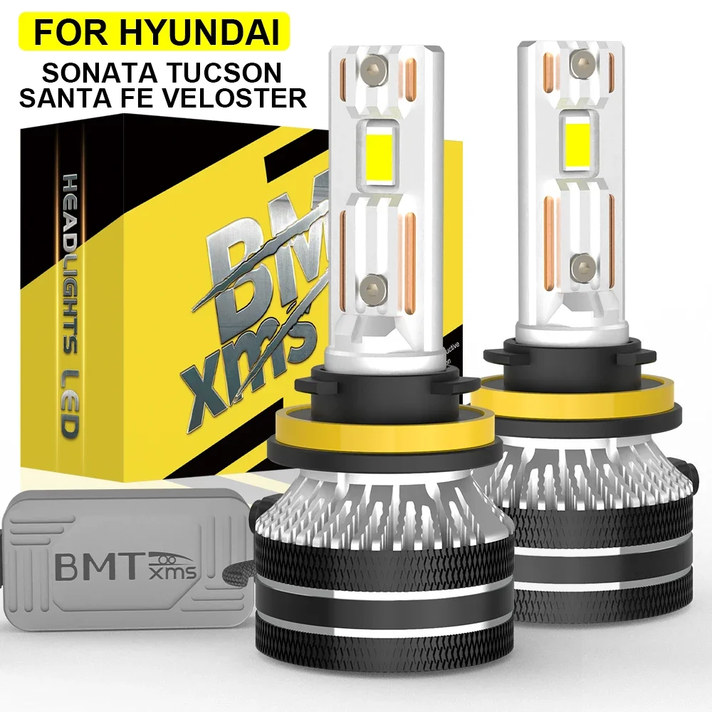 

BMTxms 2Pcs Q5 H13 9007 Led Headlight H4 For HYUNDAI Sonata Tucson Santa Fe Veloster H7 H1 H8 H11 HB3 HB4 HB2 LED High Low Beam