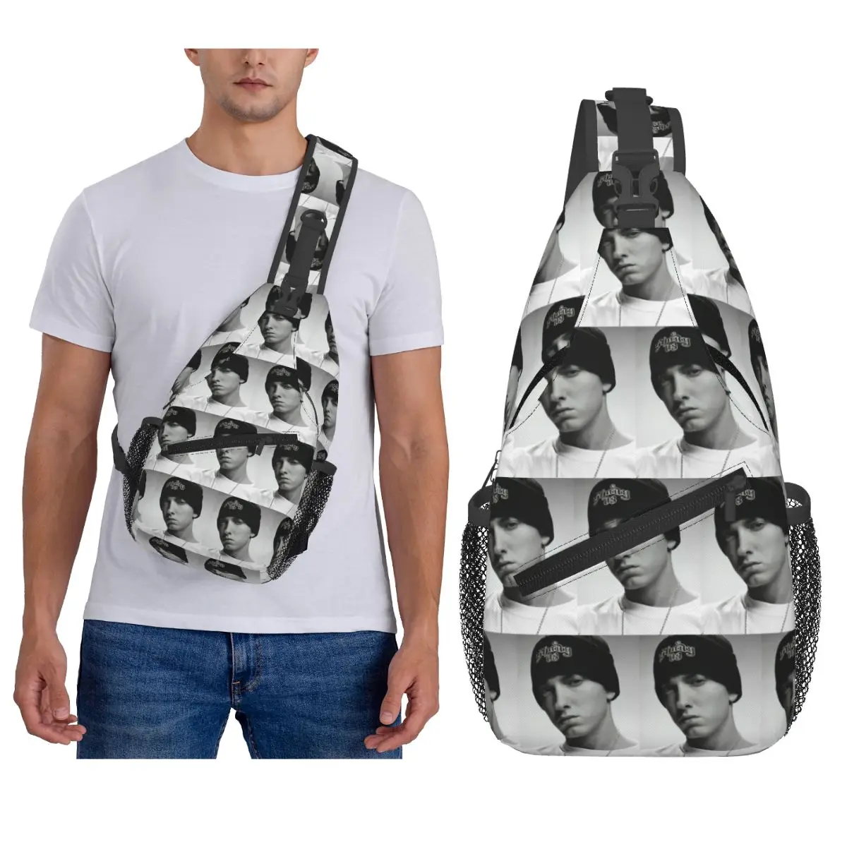 

Eminem, американская поп-музыка, хип-хоп, рэпер, нагрудная сумка, мужской рюкзак через плечо, нагрудная сумка, дорожный походный рюкзак, сумка на плечо