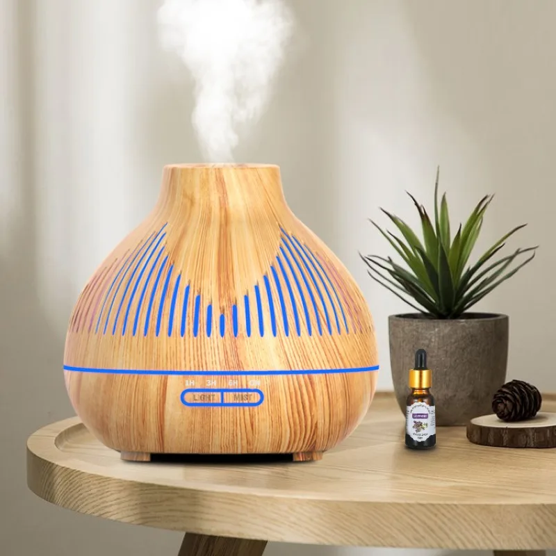 400ML 에센셜 오일 디퓨저 쿨 미스트 메이커 가정용 침실 용 가습기 영국 플러그가있는 초음파 아로마 테라피 아로마 디퓨저