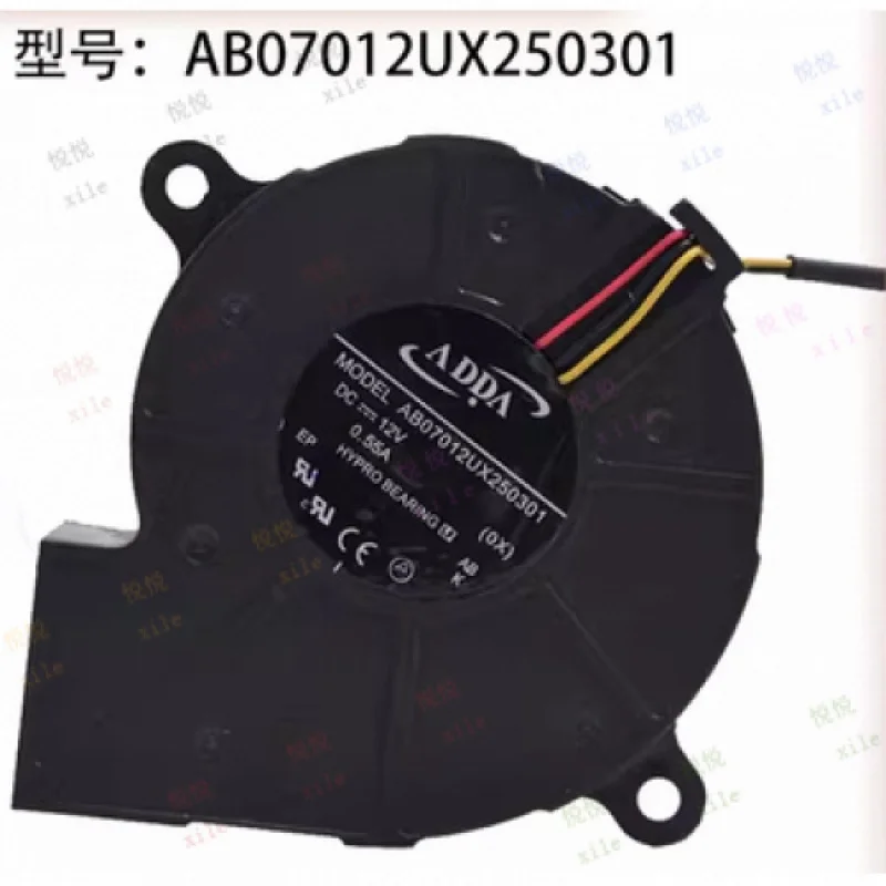 

L L для ADDA AB07012UX250301 DC 12 В 0,55 А 7025 7 см 3-проводной вентилятор охлаждения проектора