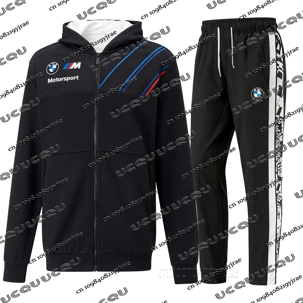 

BMW New Zipper Hoodies With Pants Autumn Winter BMW Zip Up Sweatshirts Casual Trousers Motorcycle Zipper Coat For Men Women