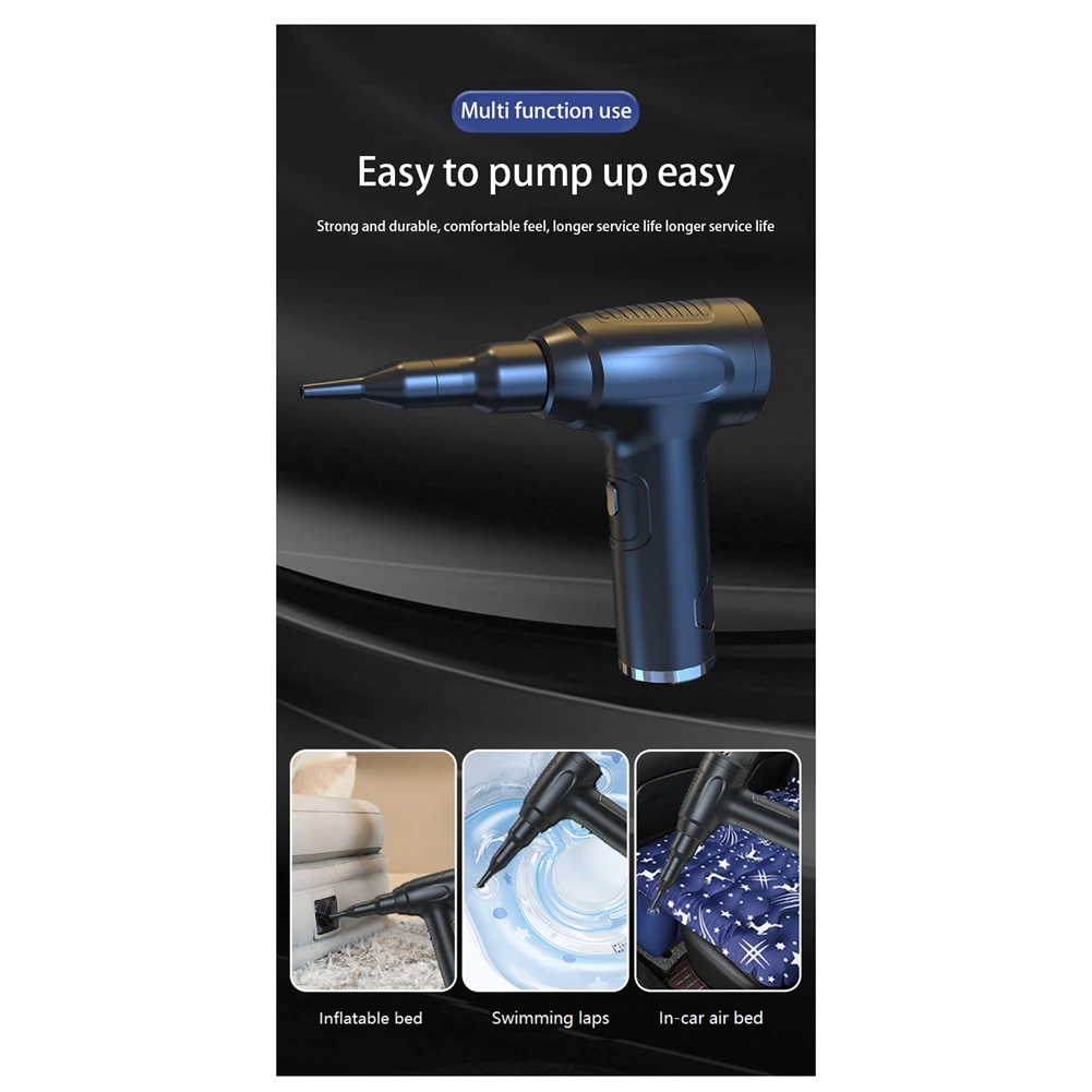 جهاز جمع الغبار المحمول اللاسلكي للسيارة ، منفاخ أسود محمول باليد لهيكل لوحة المفاتيح ، جامع الغبار المنزلي ، فراغ قابل لإعادة الشحن