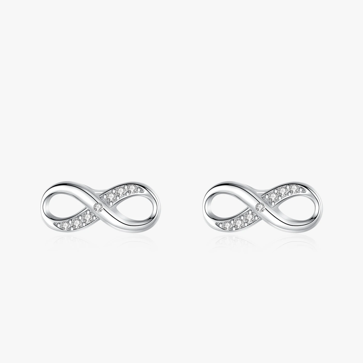 

Hot Sale 925 Sterling Silver Geometric Staggered Line Earrings Luxury Clear CZ for Women Girls Party Accessories Jewelry