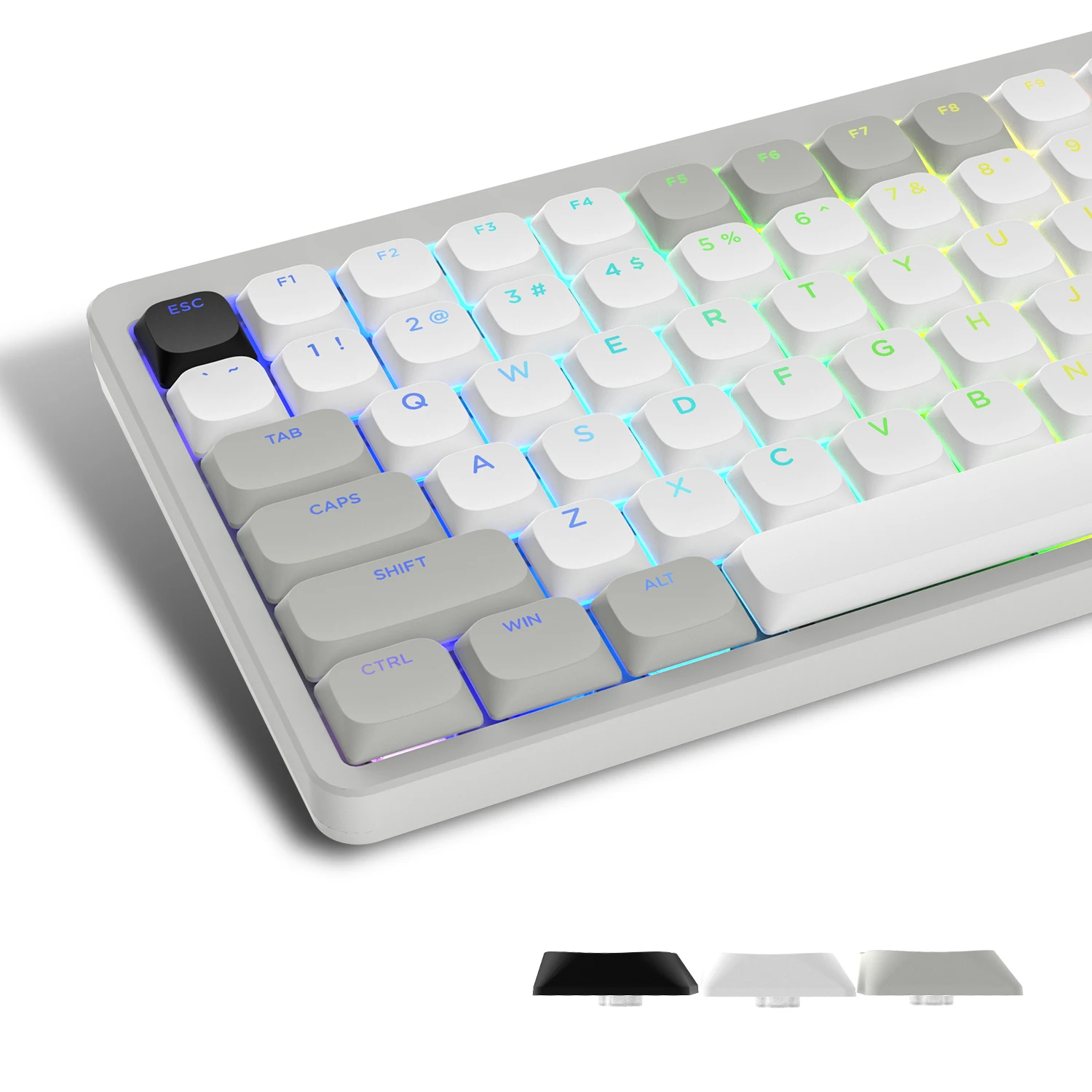 

XVX 143 Key Low Profile PBT Keycaps Backlit Shine Through RGB Key cap Cherry Gateron MX Gamer Mechanical Keyboard