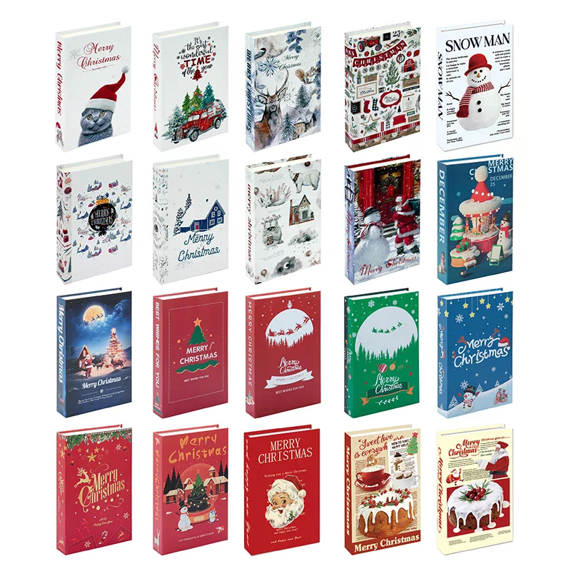 سلسلة عيد الميلاد الكتب المزيفة الديكور غرفة المعيشة جماليات الدعامة الكتب الزينة الداخلية طاولة القهوة الحلي الإضافية