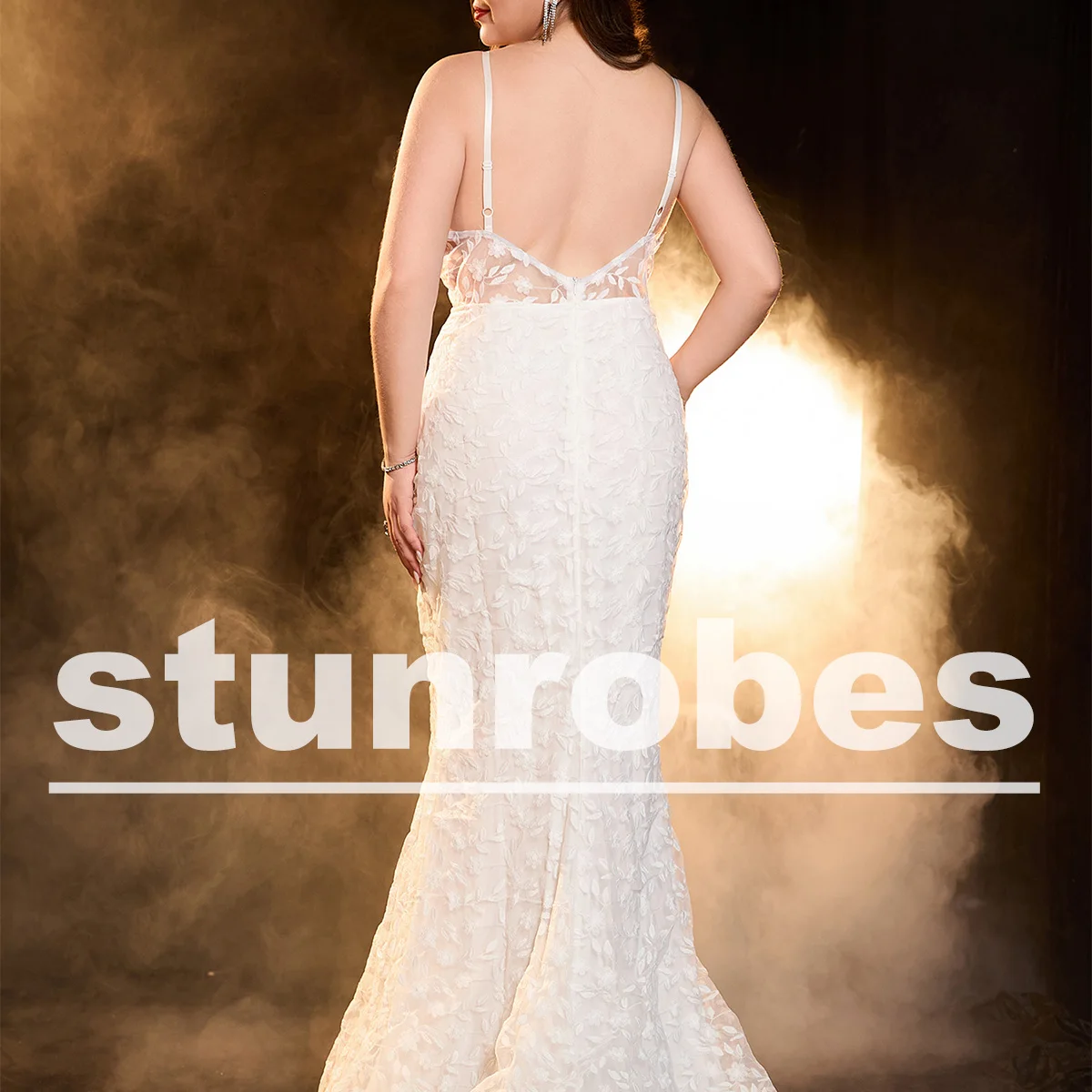 Boho Appliques in pizzo Abito da sposa Sirena Abiti da sposa 2024 Senza spalline Backless Beach Abiti da sposa Vestido De Noiva