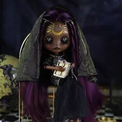 ICY DBS Blyth 1/6 Doll 30cm Helios Super Black Skin Matte Finish Hand Painted bjd Doll Set SD